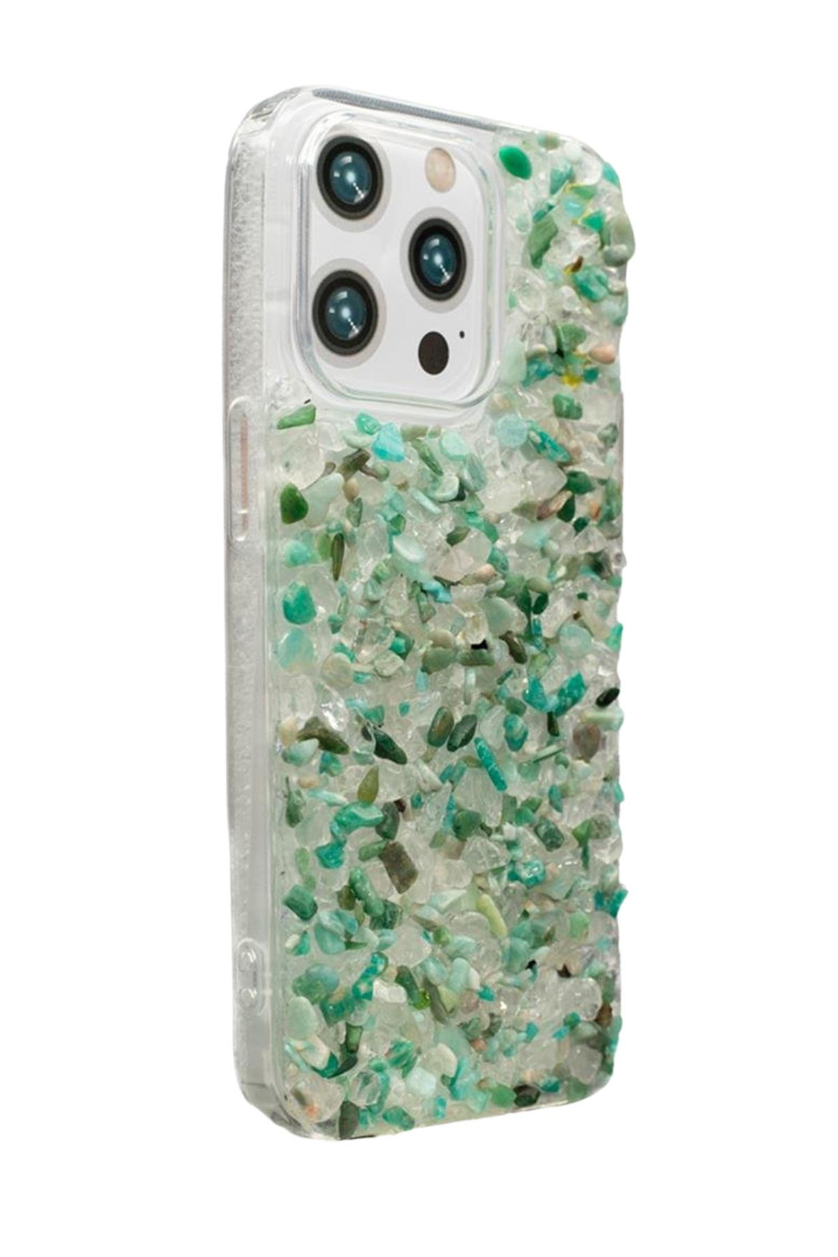 iPhone 14 Pro Aventurin-Kristal Kuvars Telefon Kılıfı