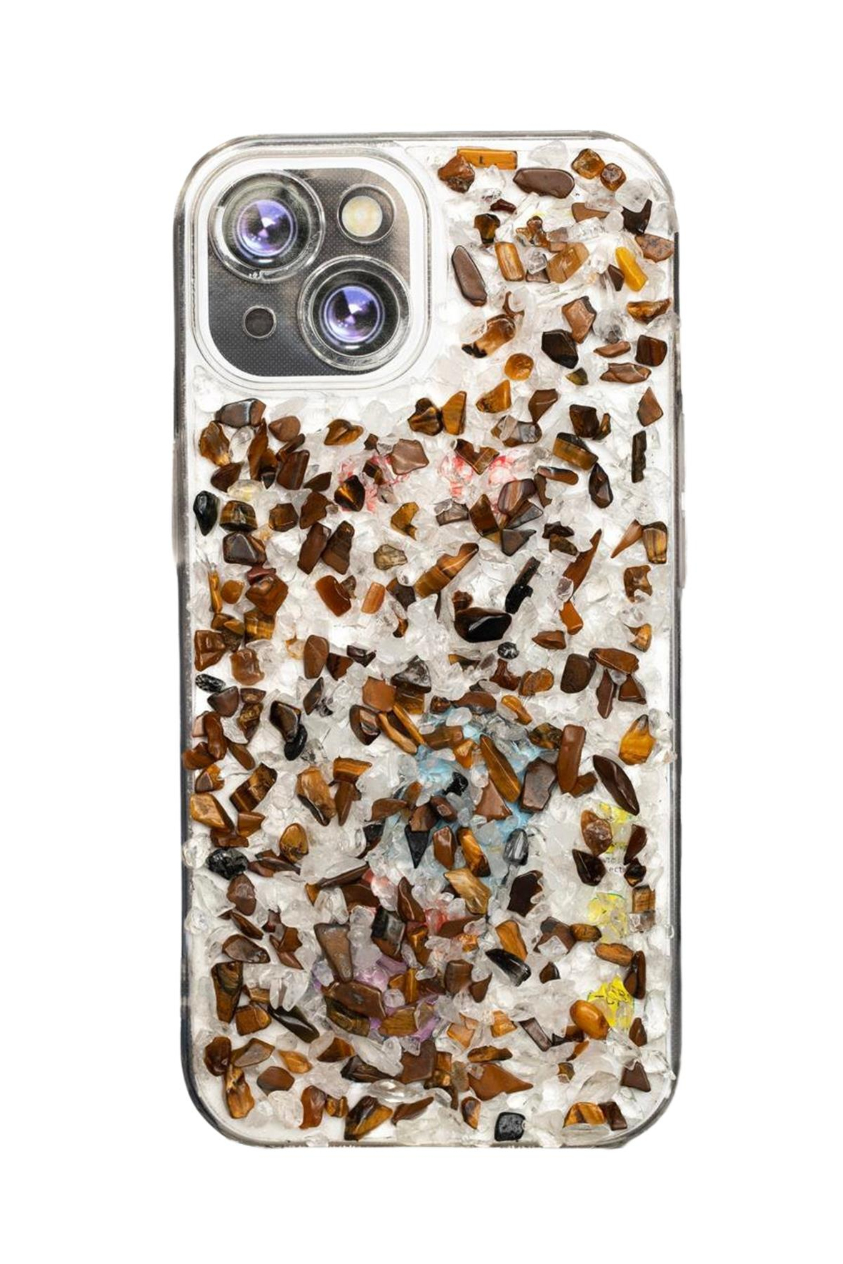 iPhone 15 Kaplangözü-Kristal Kuvars Telefon Kılıfı