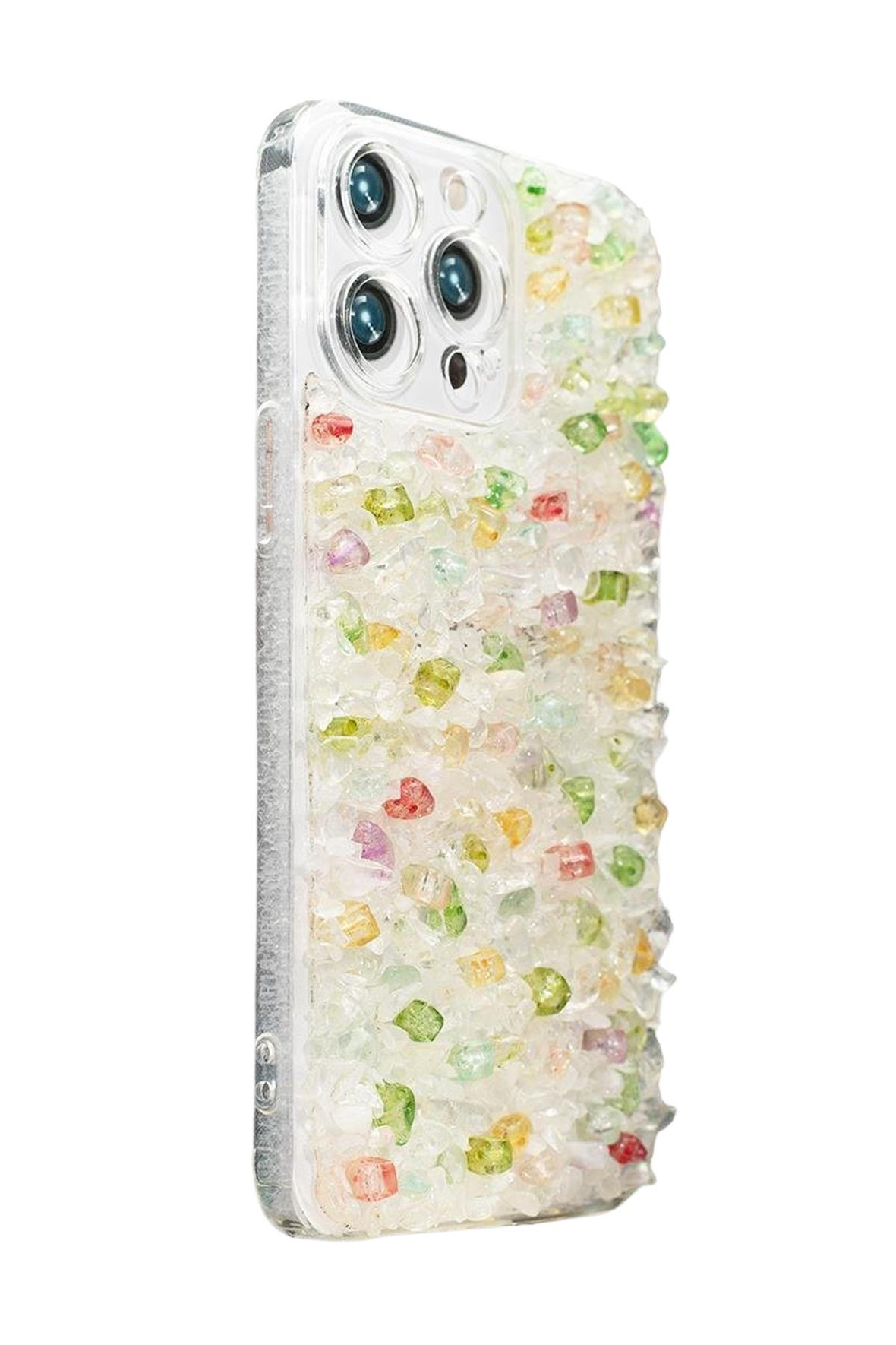 iPhone 15 Pro Max Rekli Necef-Kristal Kuvars Telefon Kılıfı