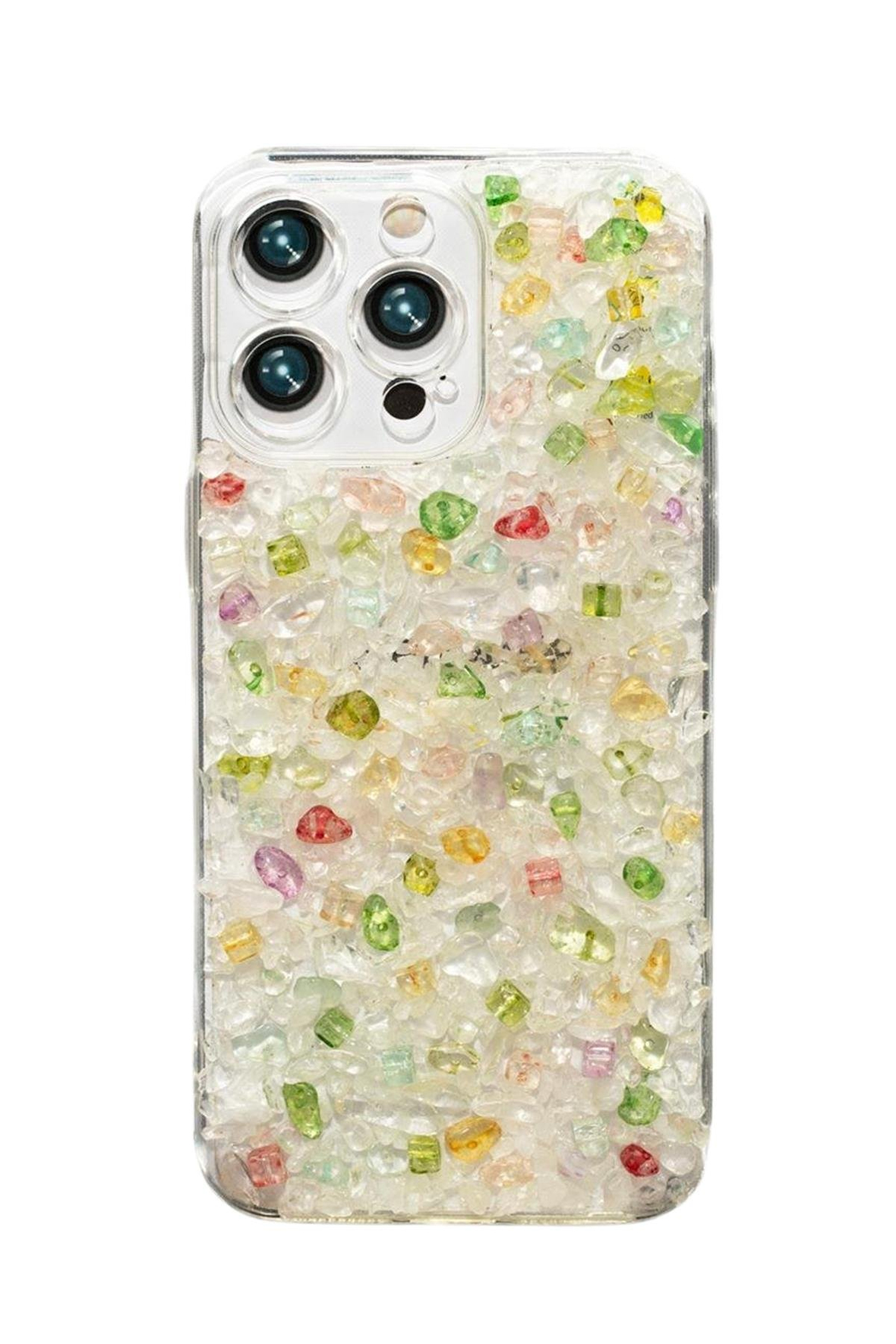 iPhone 15 Pro Max Rekli Necef-Kristal Kuvars Telefon Kılıfı