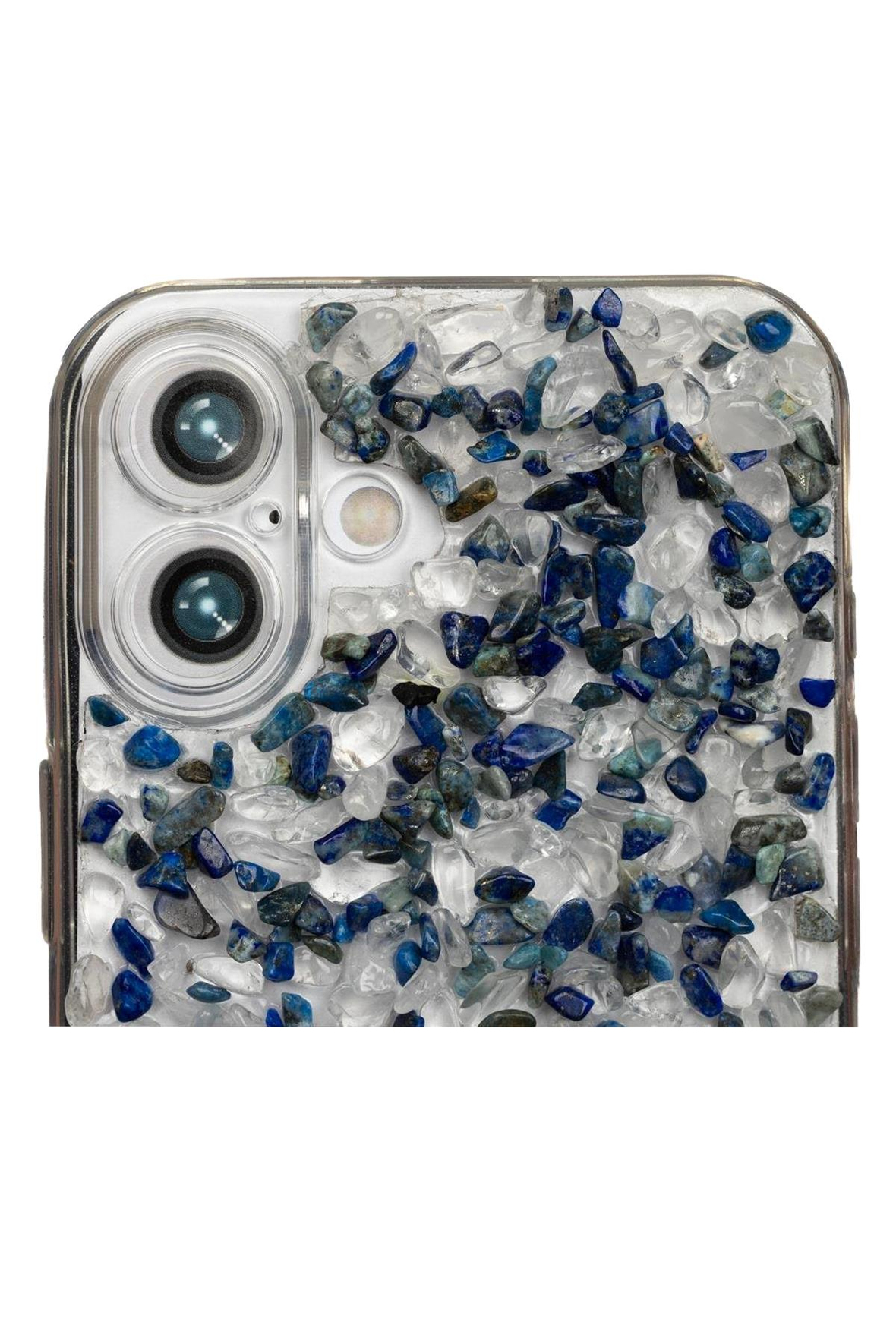 iPhone 16 Lapis Lazulli-Kristal Kuvars Telefon Kılıfı