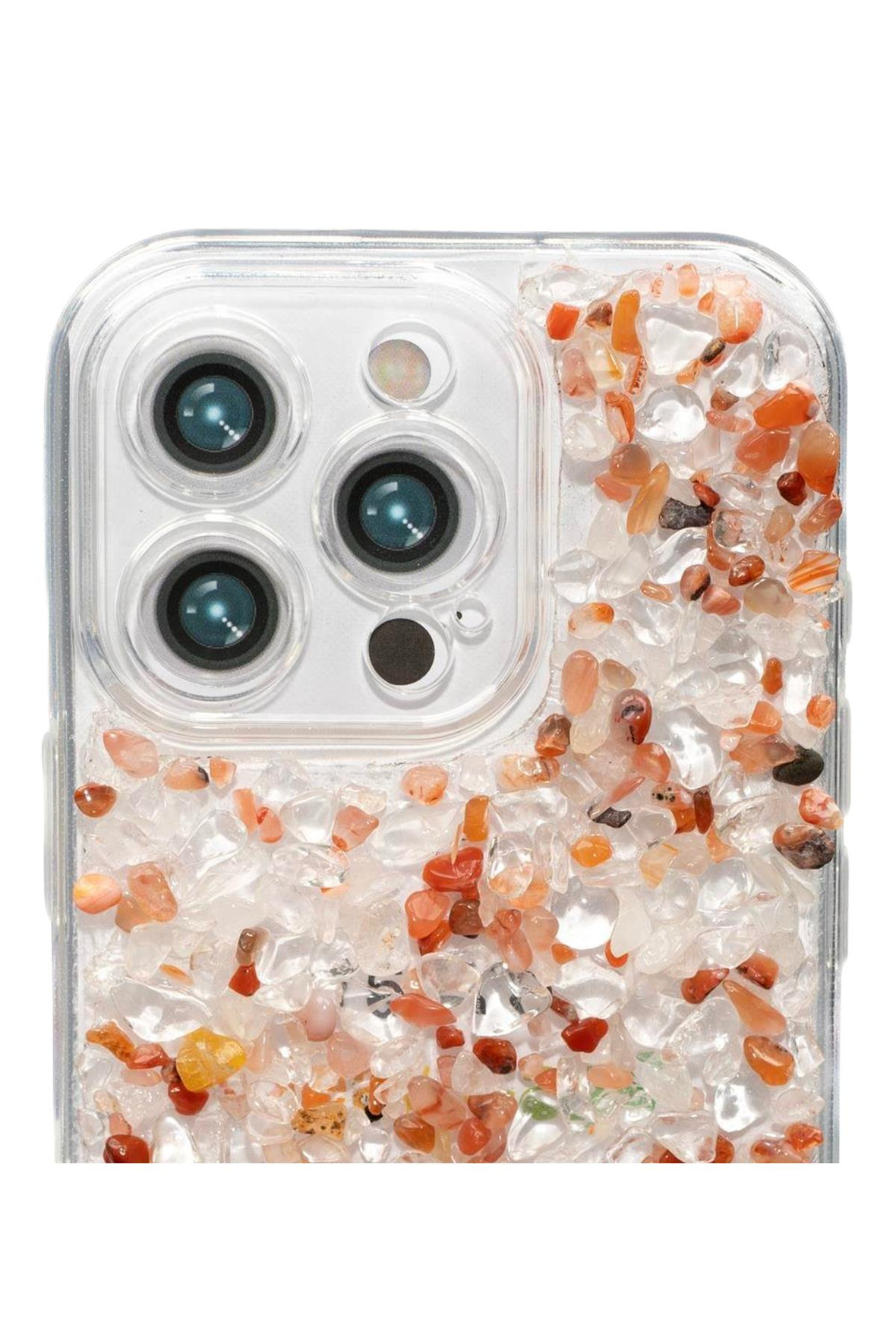 iPhone 16 Pro Akik-Kristal Kuvars Telefon Kılıfı