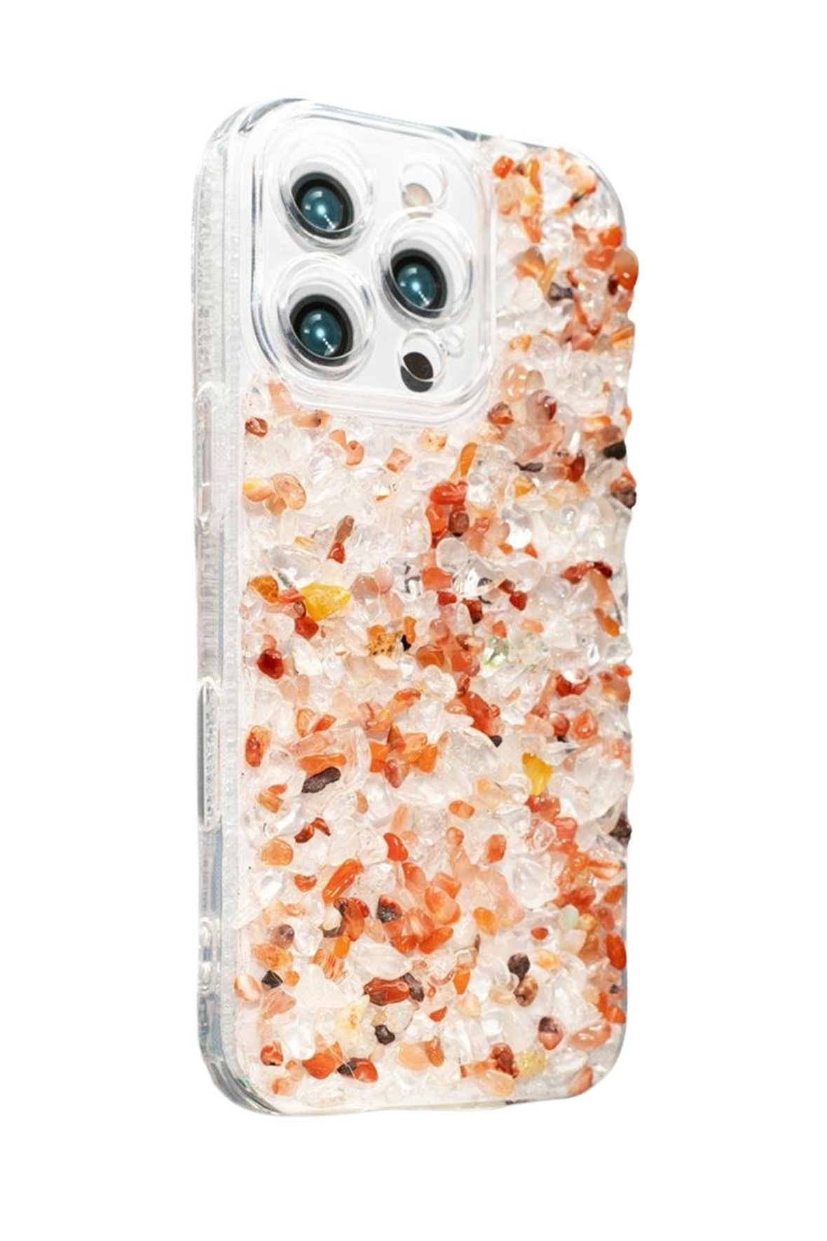 iPhone 16 Pro Akik-Kristal Kuvars Telefon Kılıfı