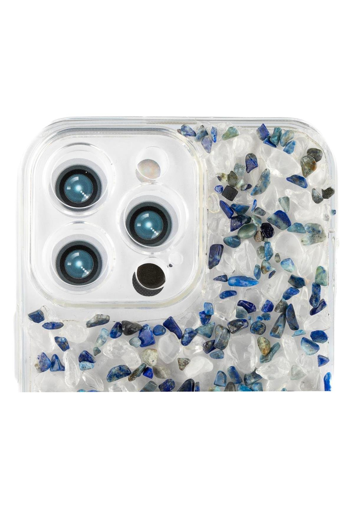 iPhone 16 Pro Max Lapis Lazulli-Kristal Kuvars Telefon Kılıfı