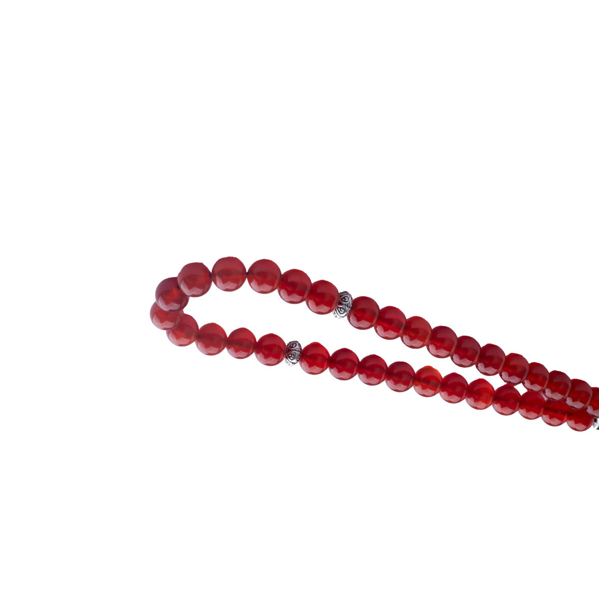 Kızıl Akik Doğal Taş Tesbih 33'Lü