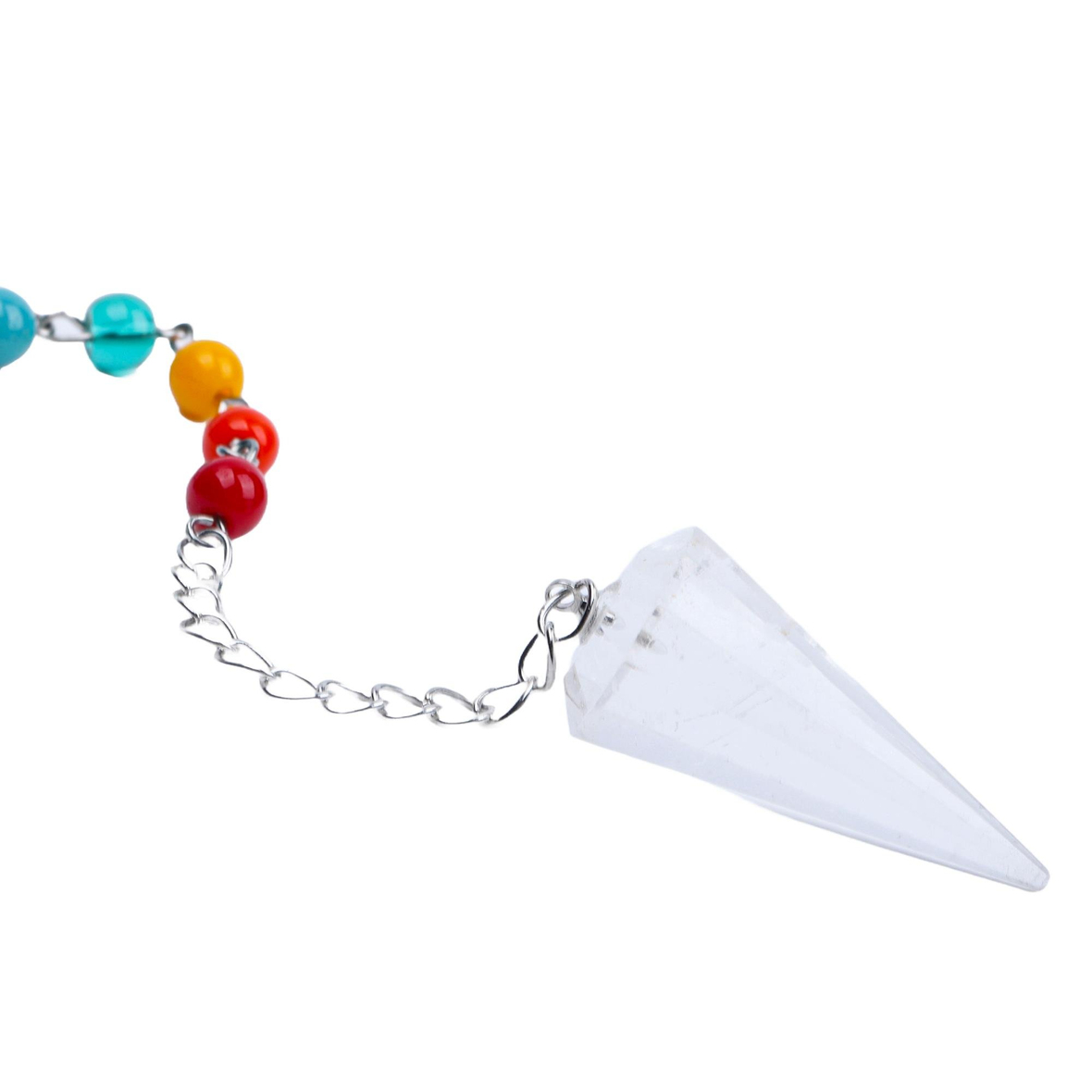 Kristal Kuvars Doğal Taş Çakra Pandül Büyük