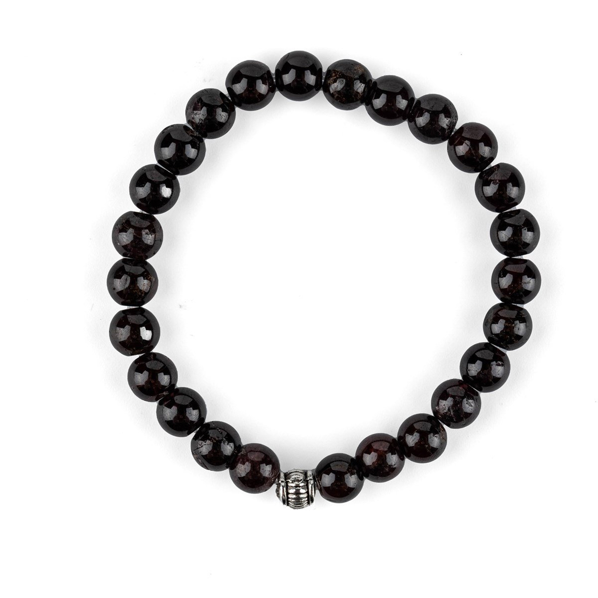 Lal (Granat) Doğal Taş Bileklik (8mm Küre Kesim)