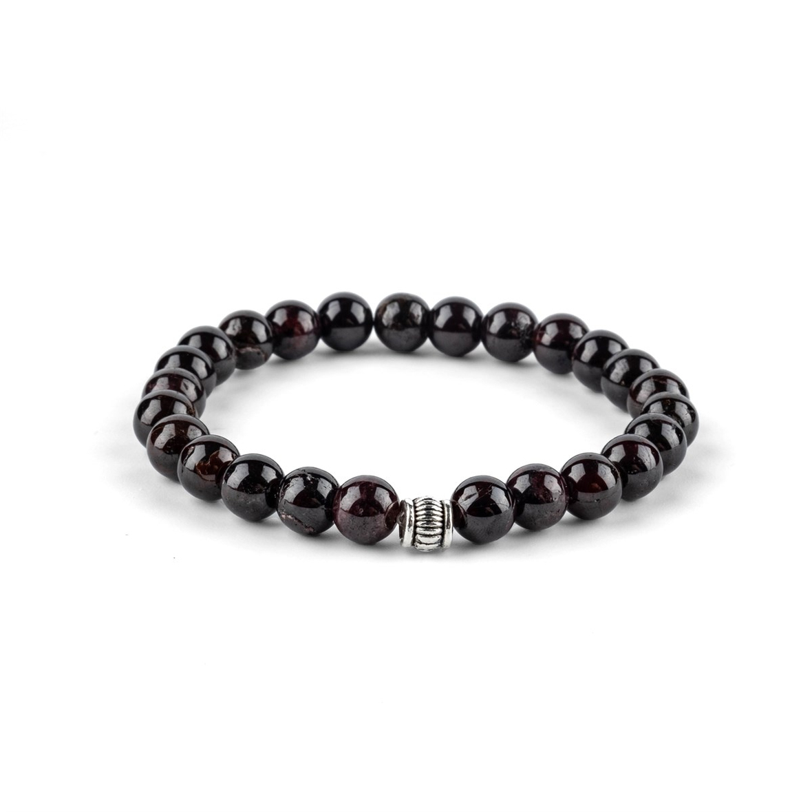 Lal (Granat) Doğal Taş Bileklik (8mm Küre Kesim)