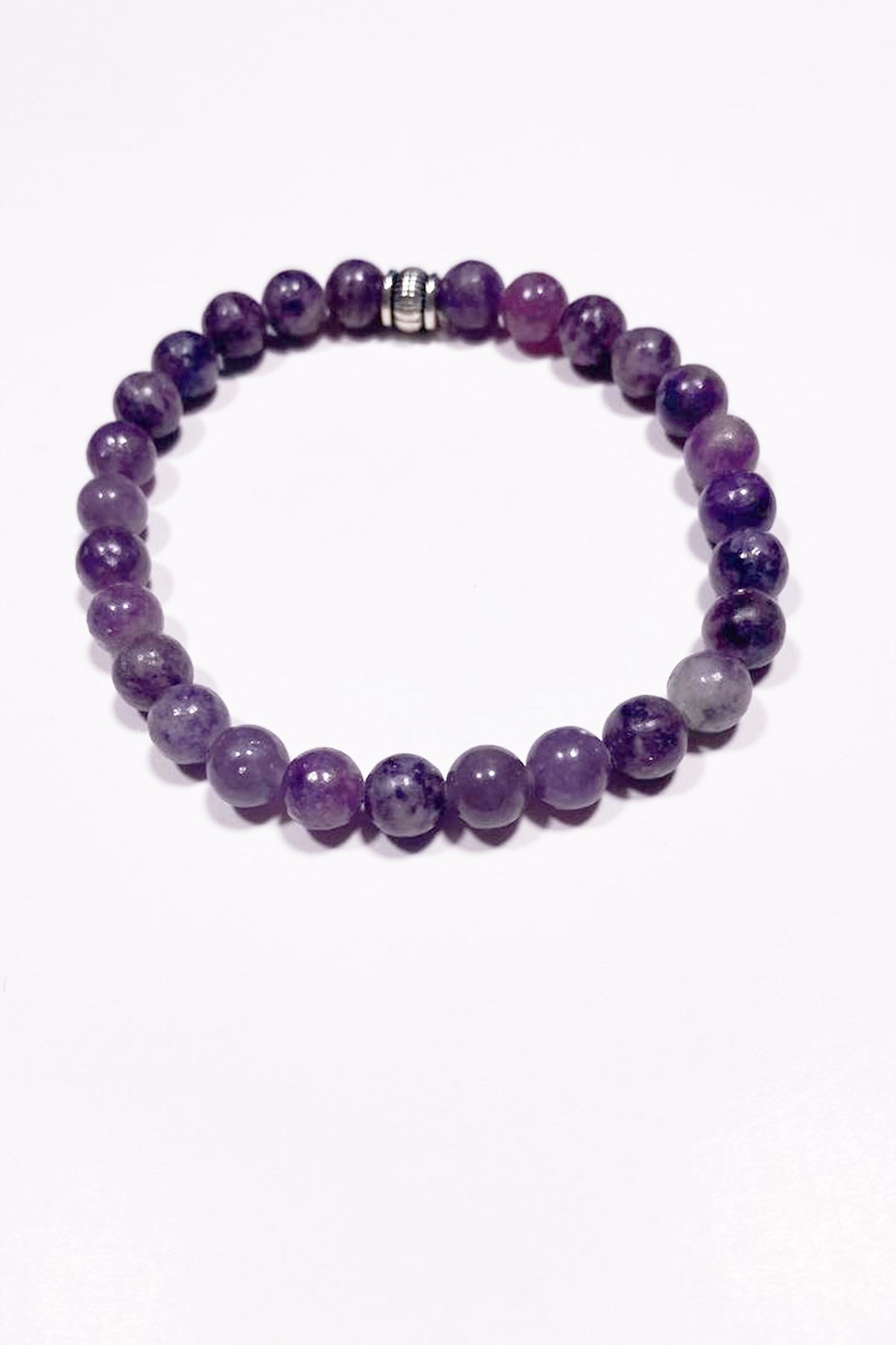 Lepidolit Taşı Bileklik (6mm Küre Kesim)