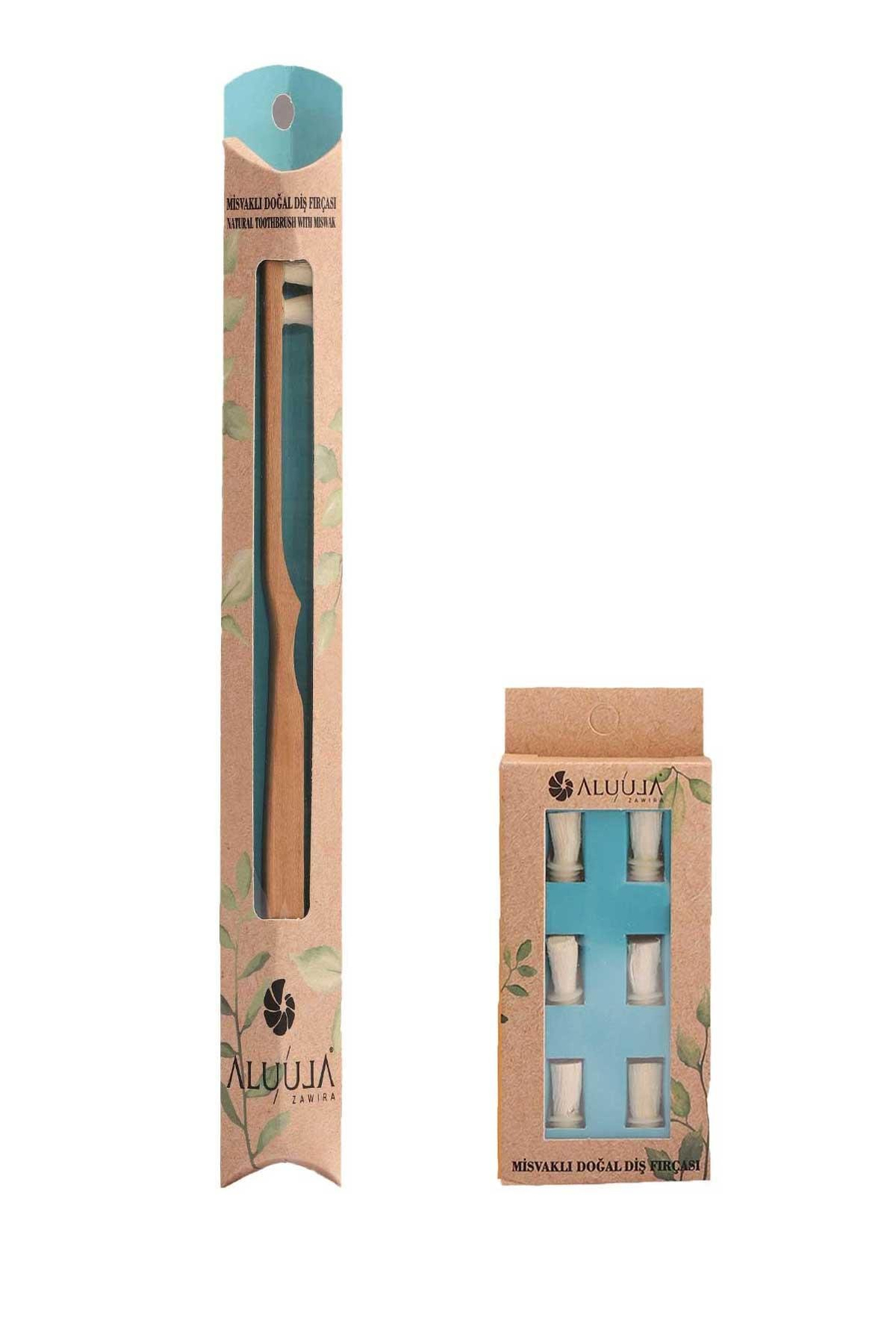 Misvaklı Doğal Diş Fırçası + Misvaklı Doğal Diş Fırçası Başlığı