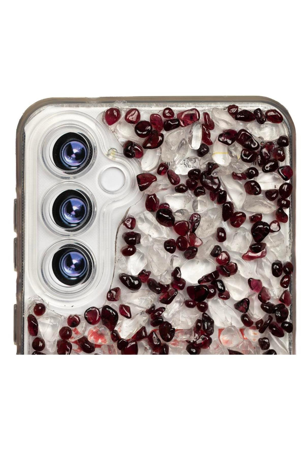 Samsung Galaxy S23 FE Lal Garnet-Kristal Kuvars Telefon Kılıfı