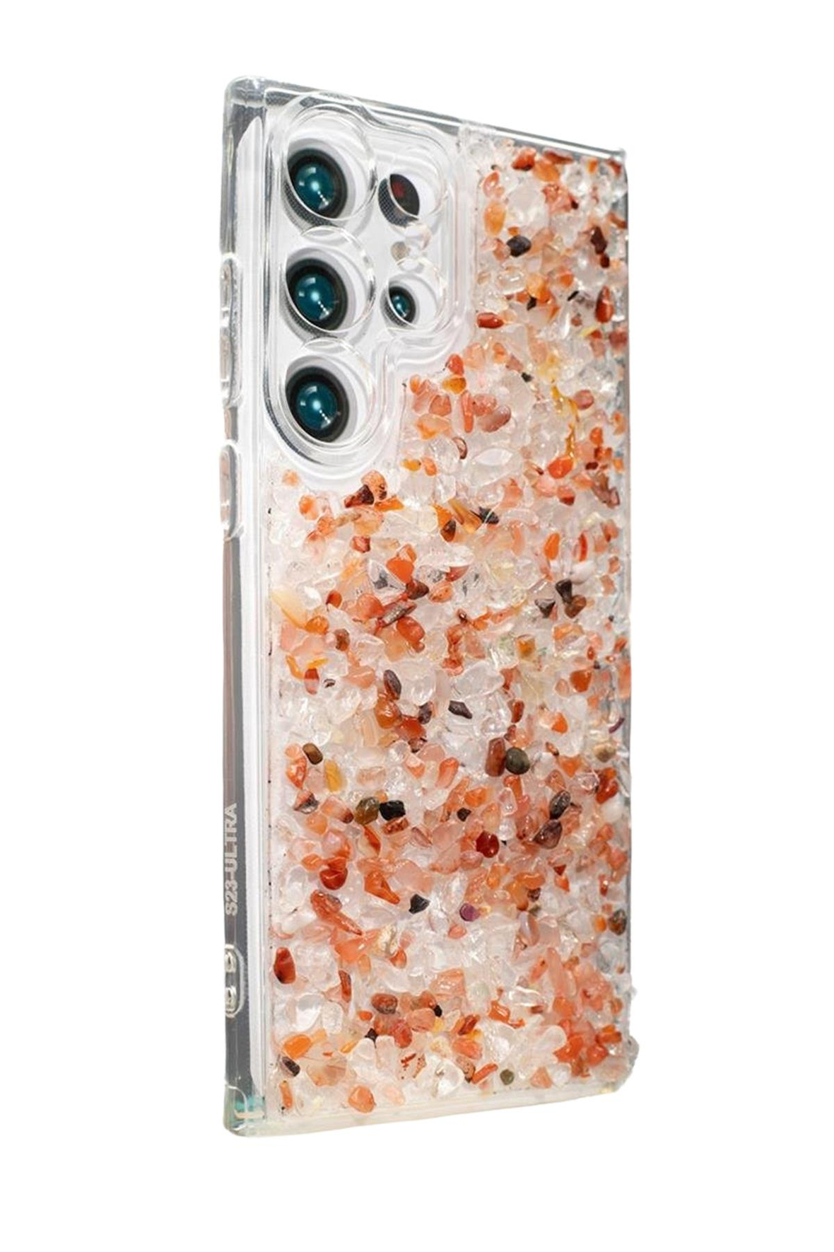 Samsung Galaxy S23 Ultra Akik-Kristal Kuvars Telefon Kılıfı