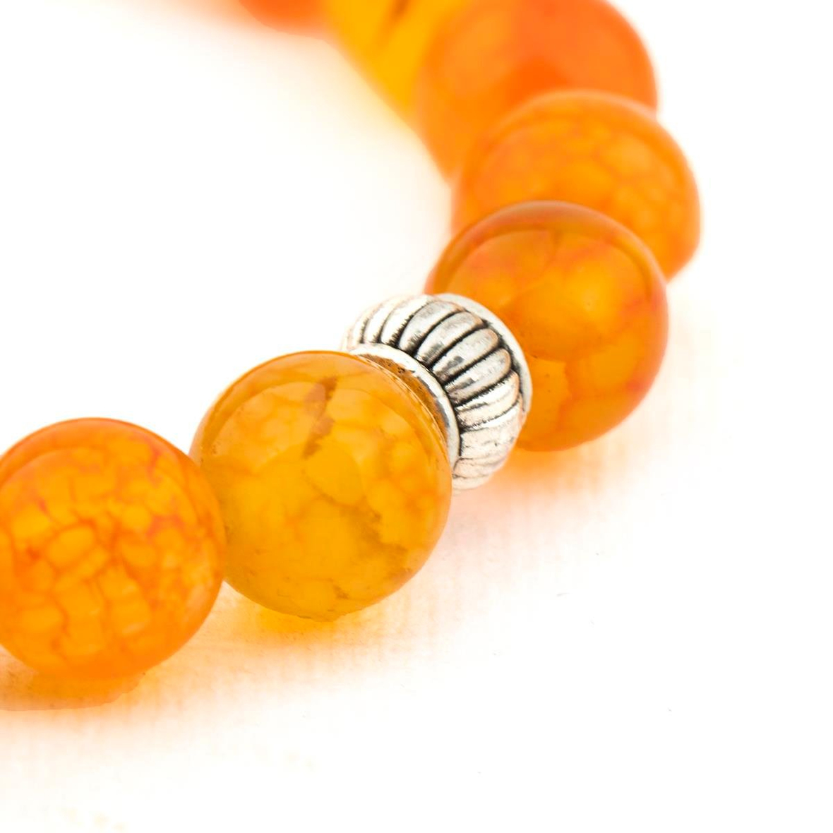 Sarı Akik Doğal Taş Bileklik (8mm Küre Kesim)