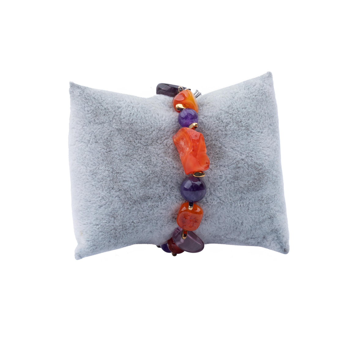 Şifa Taşlarının Dengesi Akik Ametist Ametrin Doğal Taş Bileklik