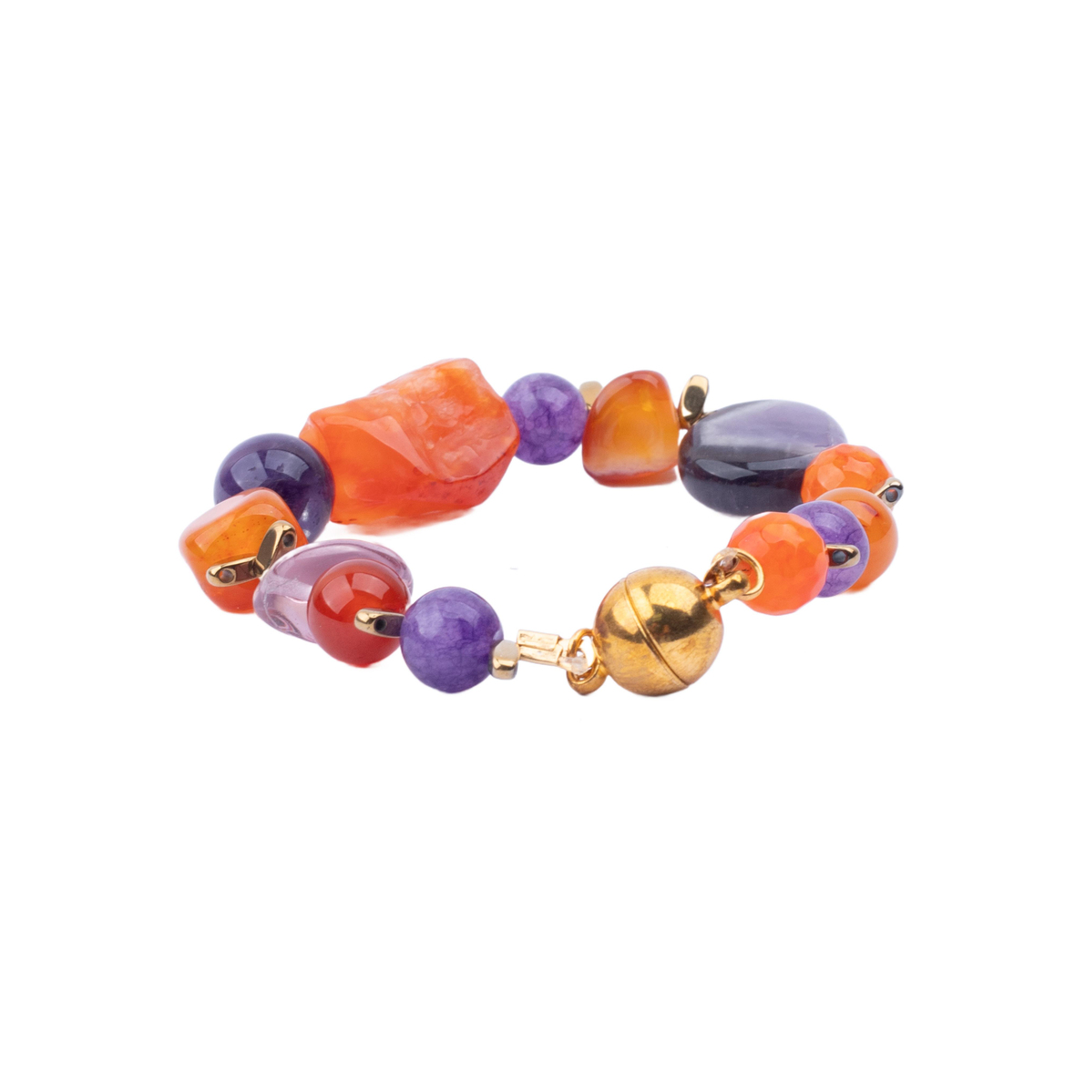 Şifa Taşlarının Dengesi Akik Ametist Ametrin Doğal Taş Bileklik