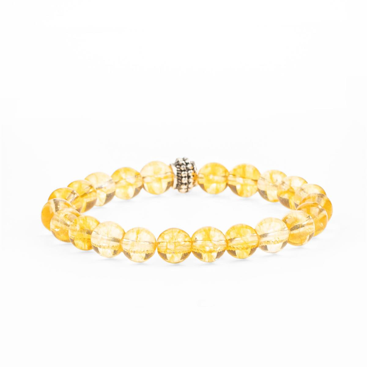 Sitrin Doğal Taş Bileklik (8mm Küre Kesim)