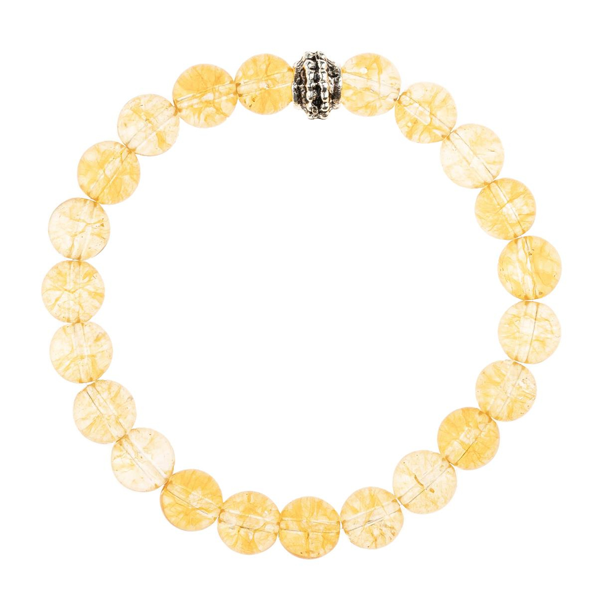 Sitrin Doğal Taş Bileklik (8mm Küre Kesim)