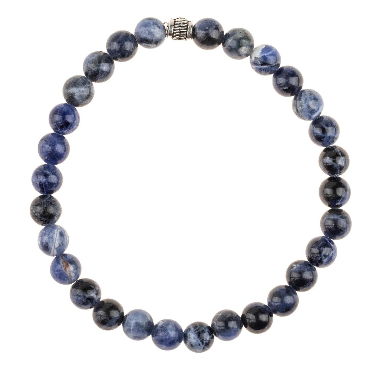 Sodalit Doğal Taş Bileklik (6mm Küre Kesim)