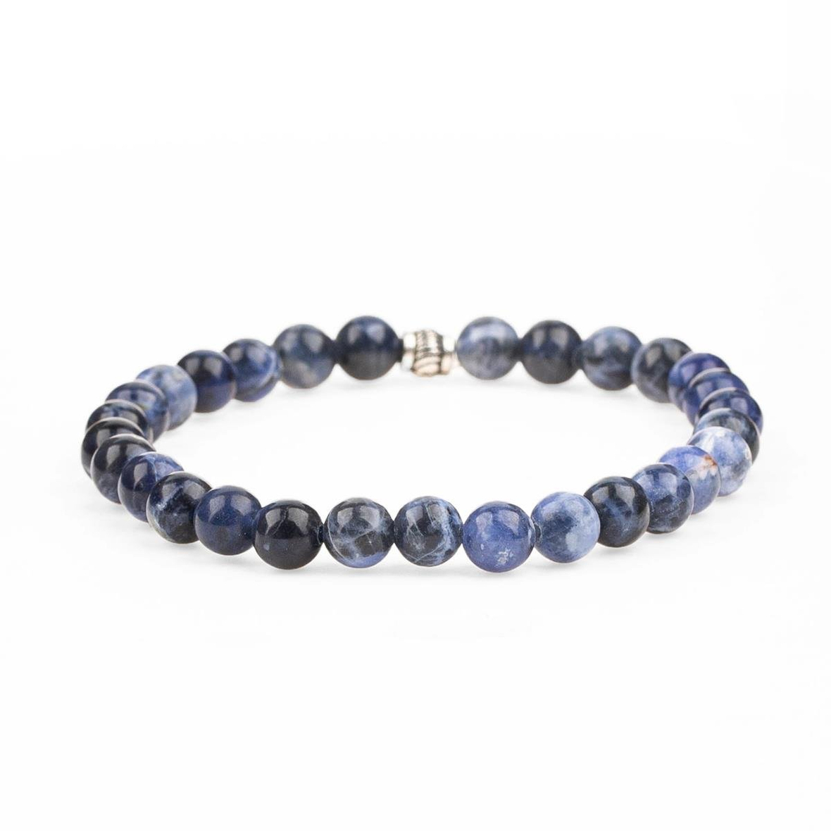 Sodalit Doğal Taş Bileklik (6mm Küre Kesim)