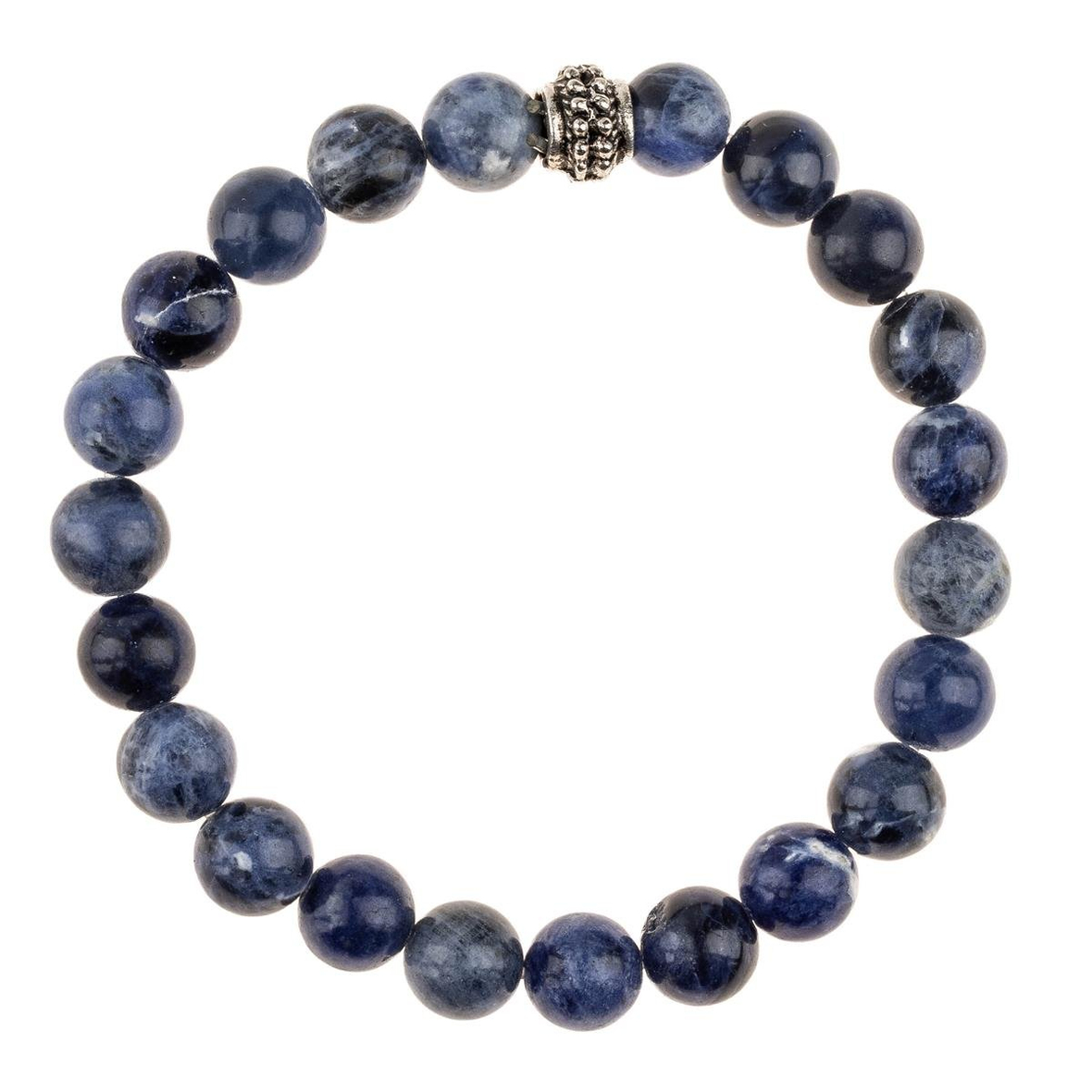 Sodalit Doğal Taş Bileklik (8mm Küre Kesim)