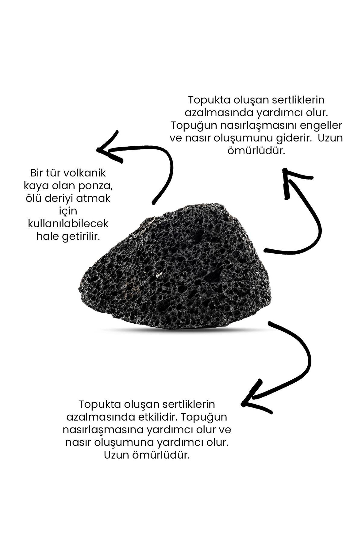 Topuk Doğal Ponza Taşı