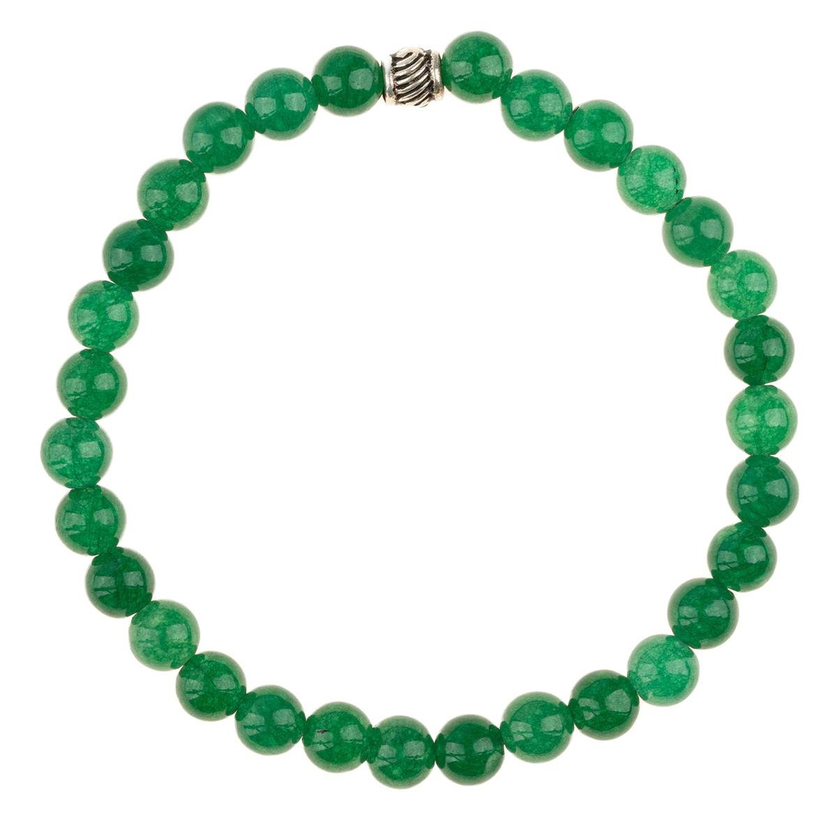 Yeşil Akik Doğal Taş Bileklik (6mm Küre Kesim)