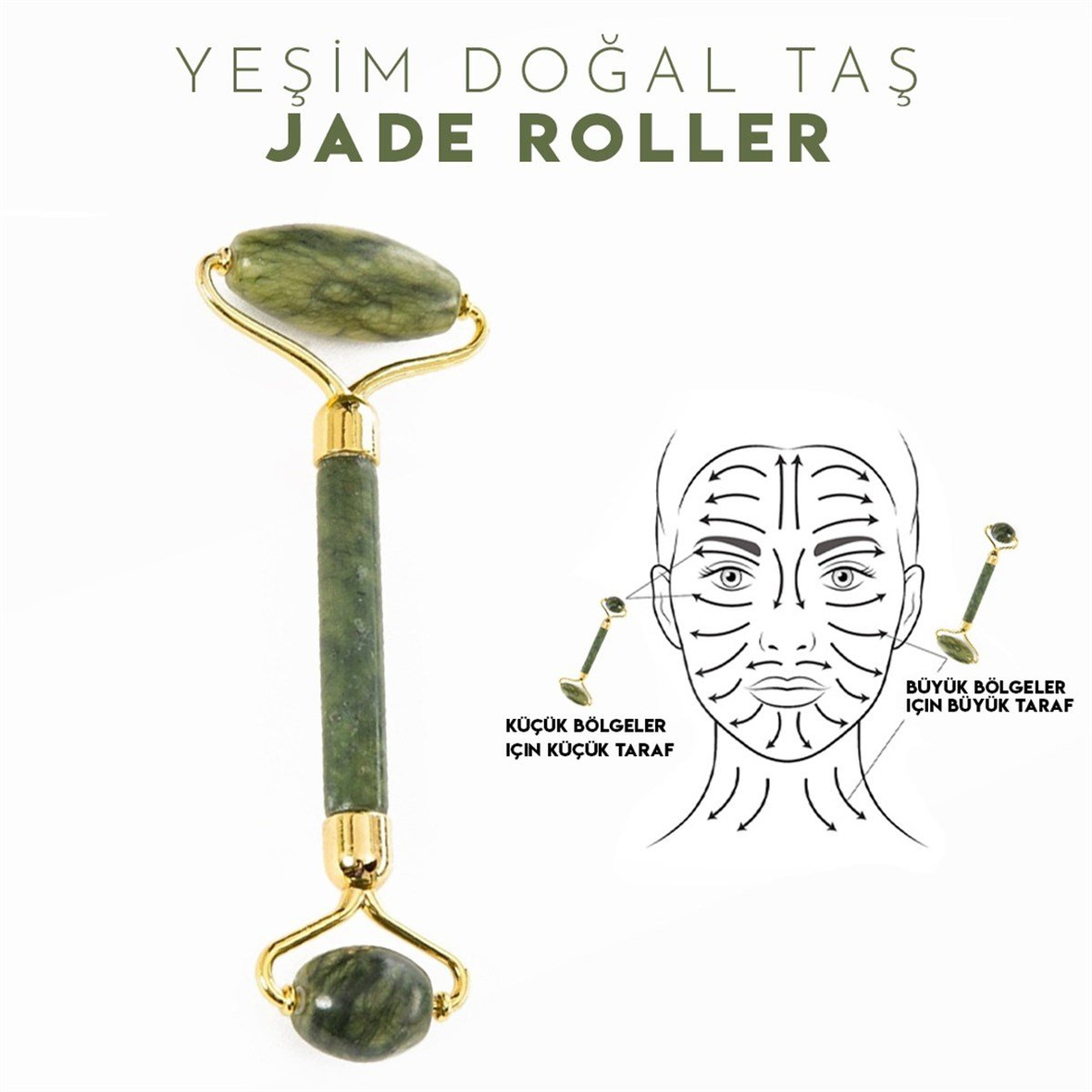 Yeşim Taşı Yüz Masaj Aleti (Jade Roller)