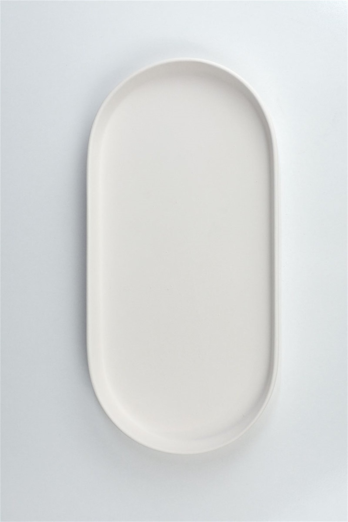 Dik Kenarlı Oval Tabak | Seramik Bisküvi