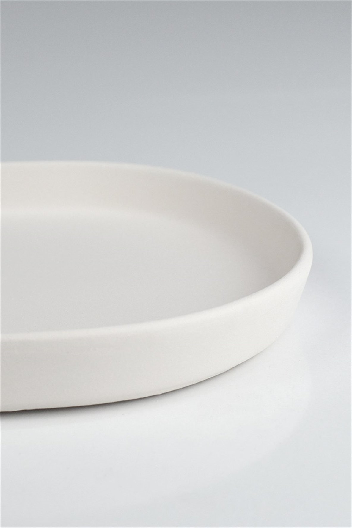 Dik Kenarlı Oval Tabak | Seramik Bisküvi