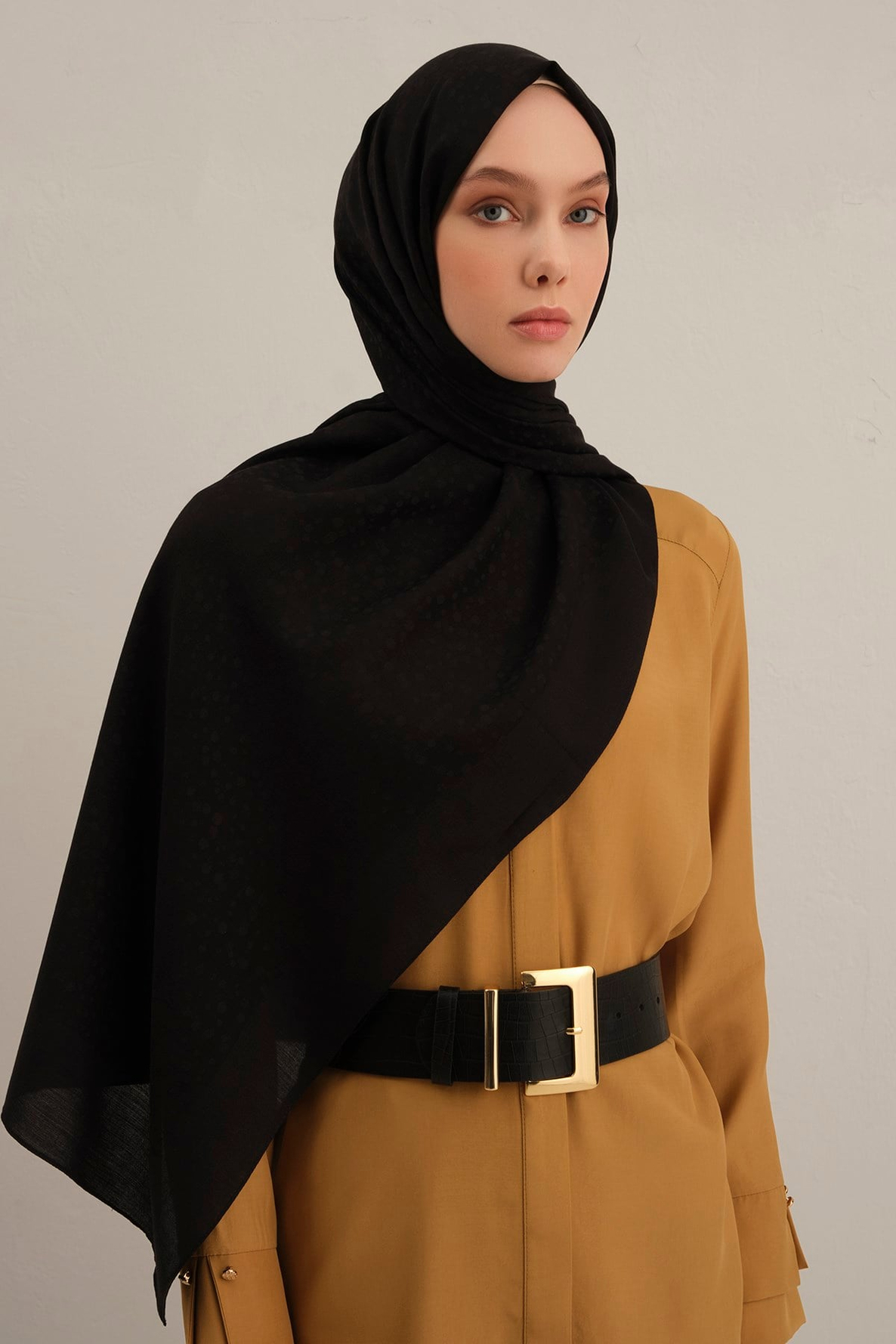 Armine Damla Desen Bambu Cotton Şal 01