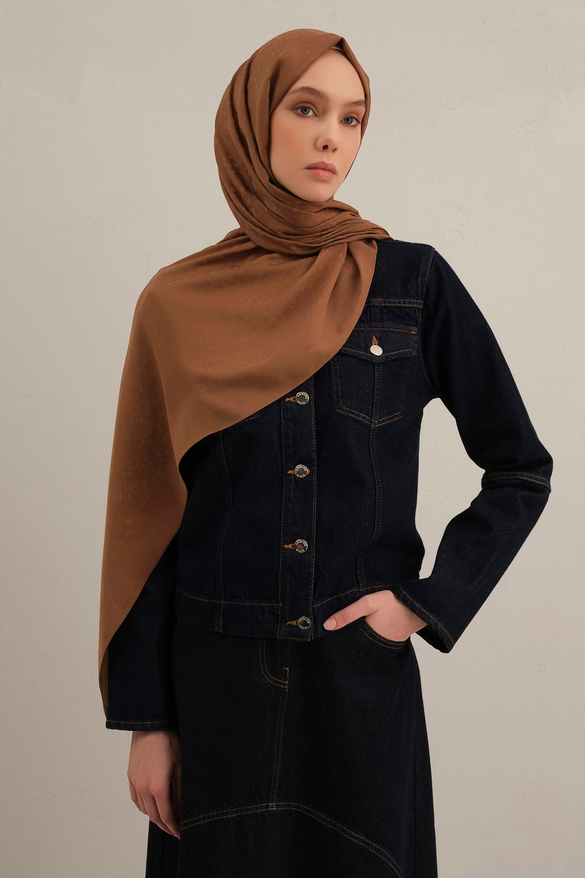 Armine Damla Desen Bambu Cotton Şal 11