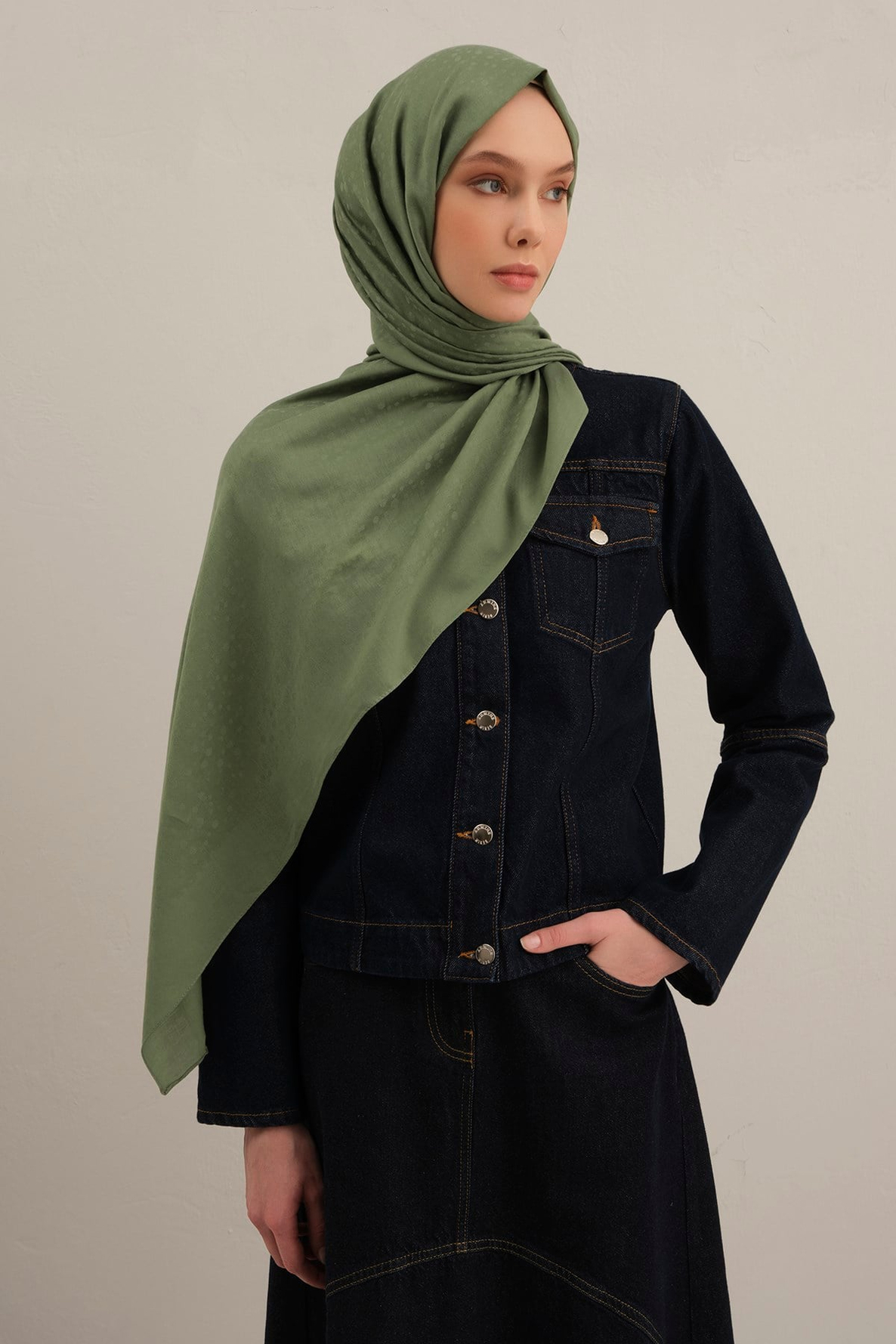 Armine Damla Desen Bambu Cotton Şal 48