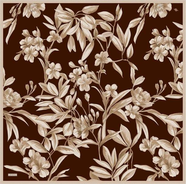Armine Desenli Saf İpek Twill Eşarp 9324--52