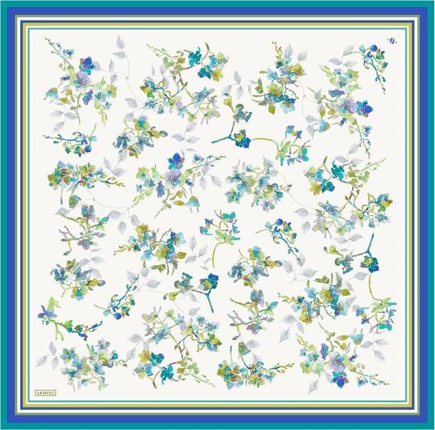 Armine Desenli Saf İpek Twill Eşarp 9316--02