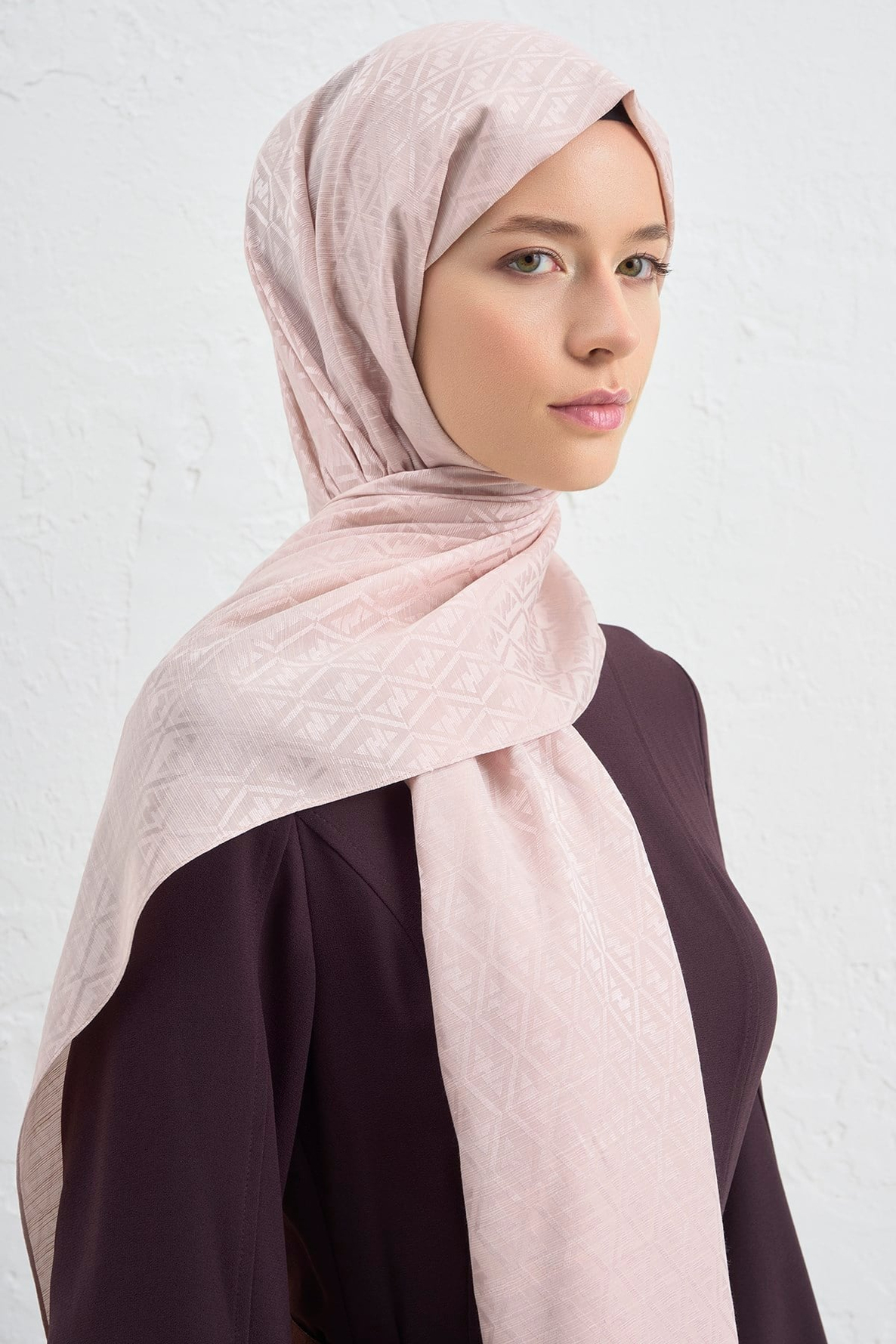 Armine Elegance İpek Pamuk Monogram Şal 39