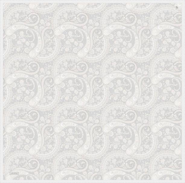 Armine Etnik Desenli Saf İpek Twill Eşarp 9304--84