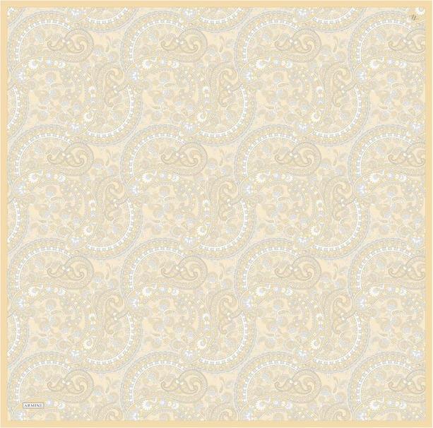 Armine Etnik Desenli Saf İpek Twill Eşarp 9304--53
