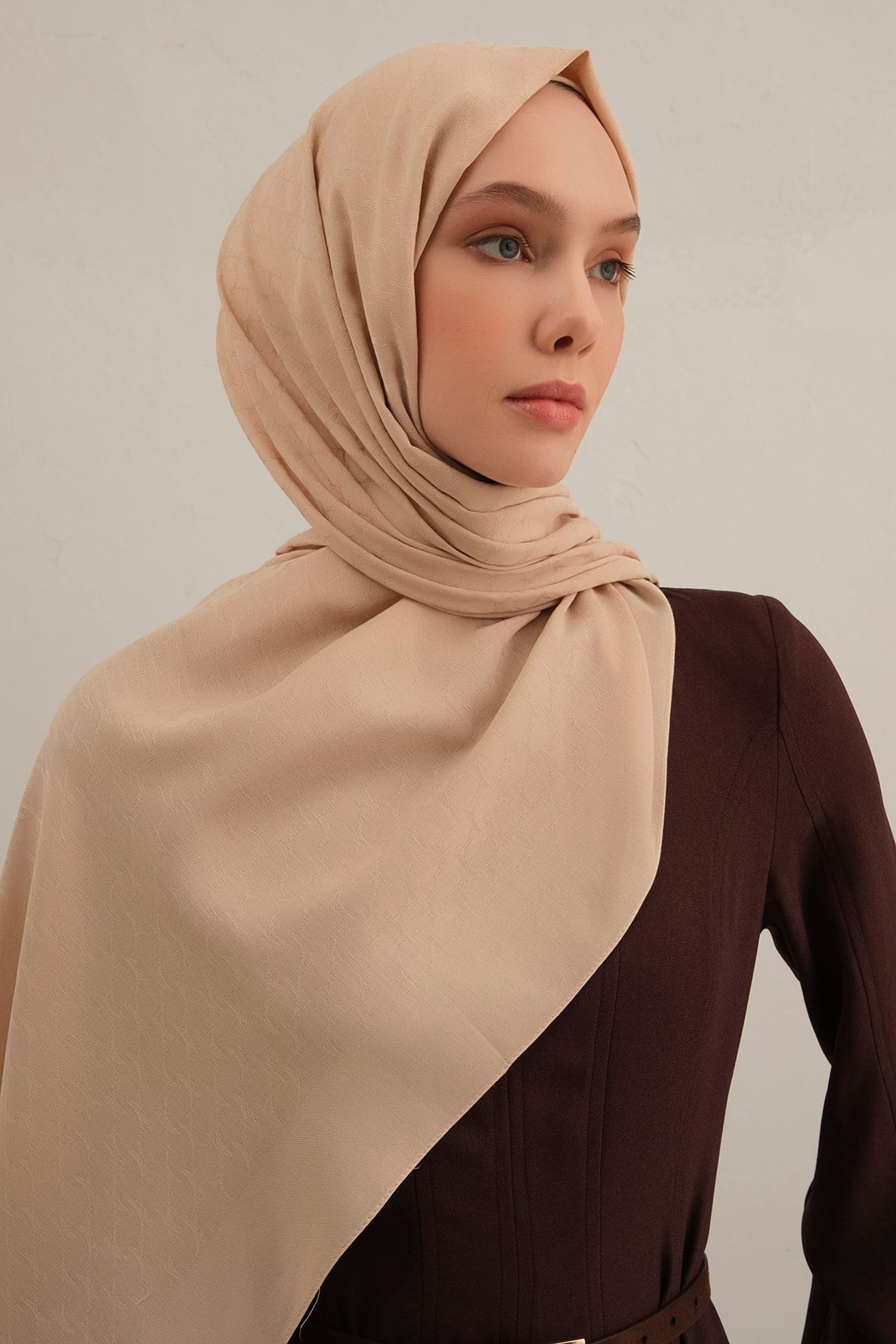Armine Link Desen Bambu Cotton Şal 04