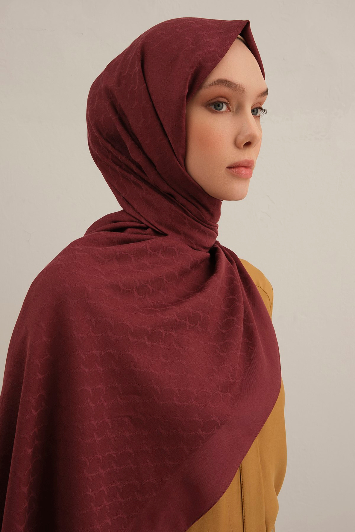 Armine Link Desen Bambu Cotton Şal 32
