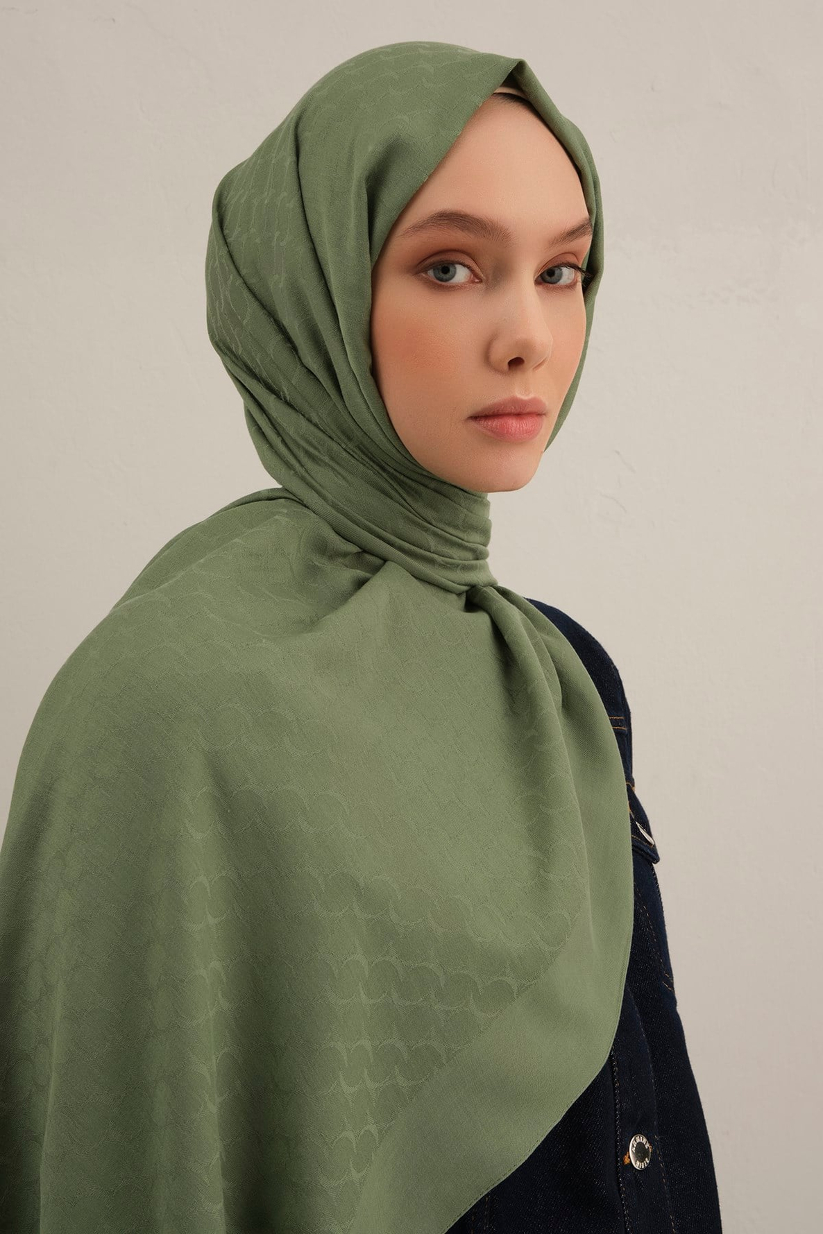 Armine Link Desen Bambu Cotton Şal 48