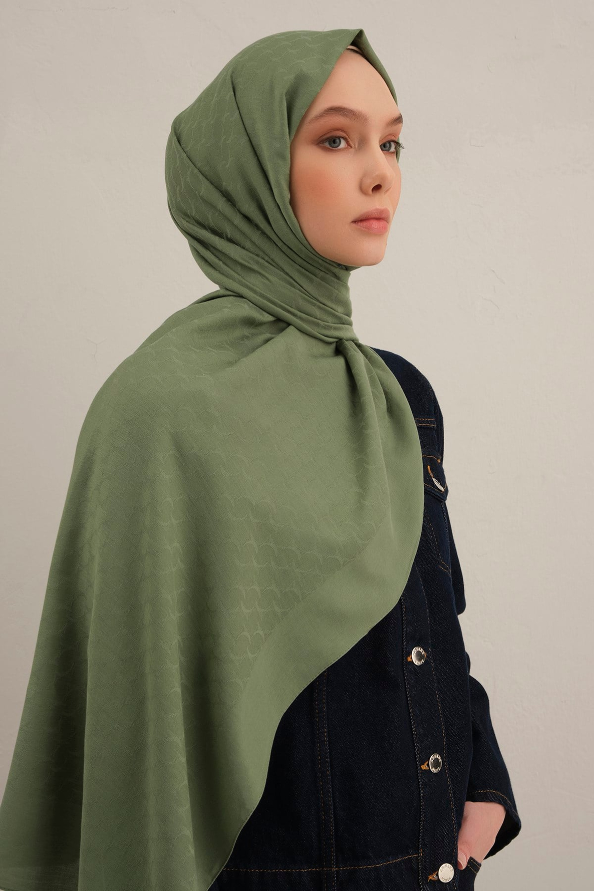 Armine Link Desen Bambu Cotton Şal 48