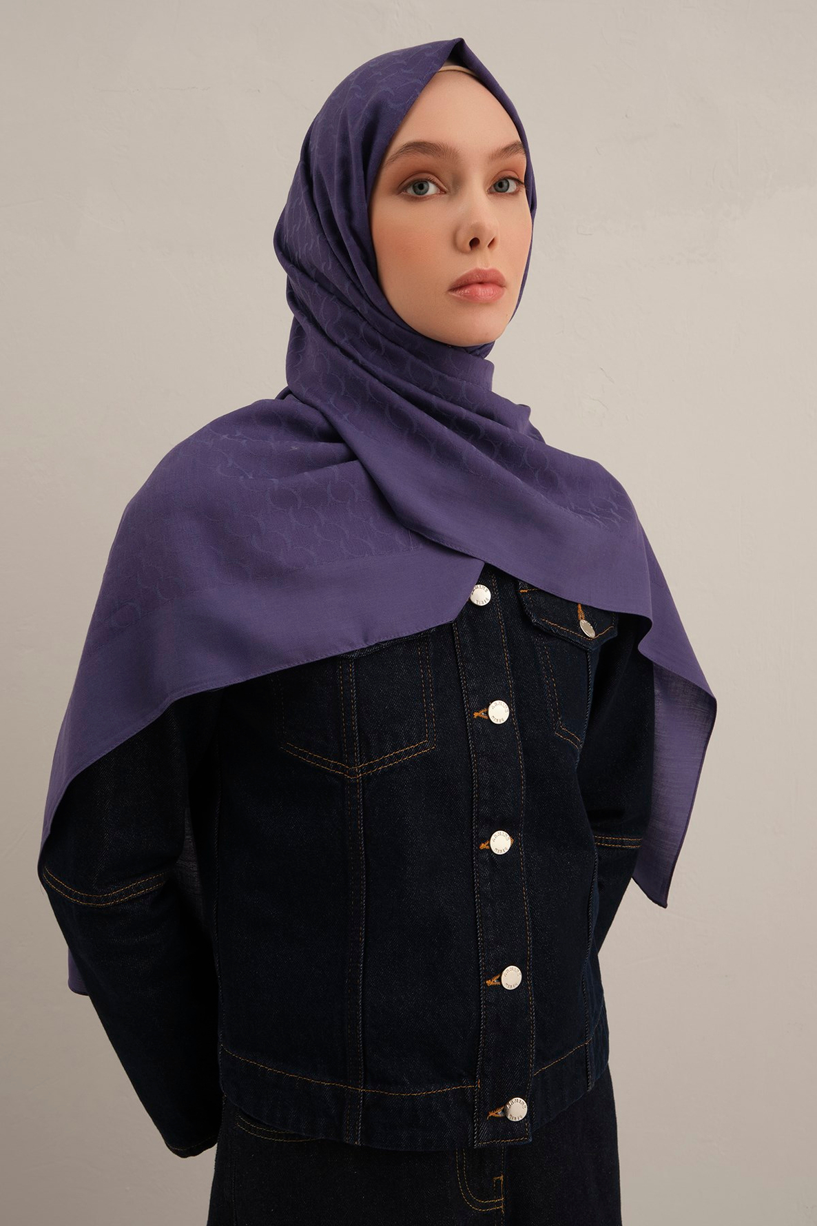 Armine Link Desen Bambu Cotton Şal 68