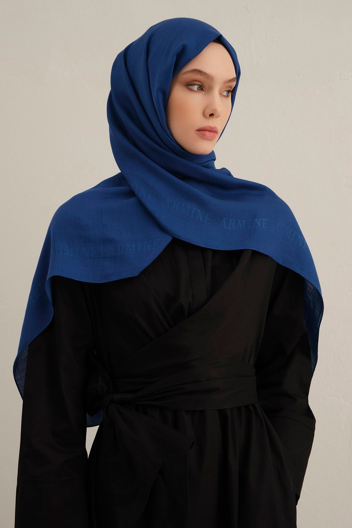 Armine Logo Bordürlü Pamuk İpek Şal 28