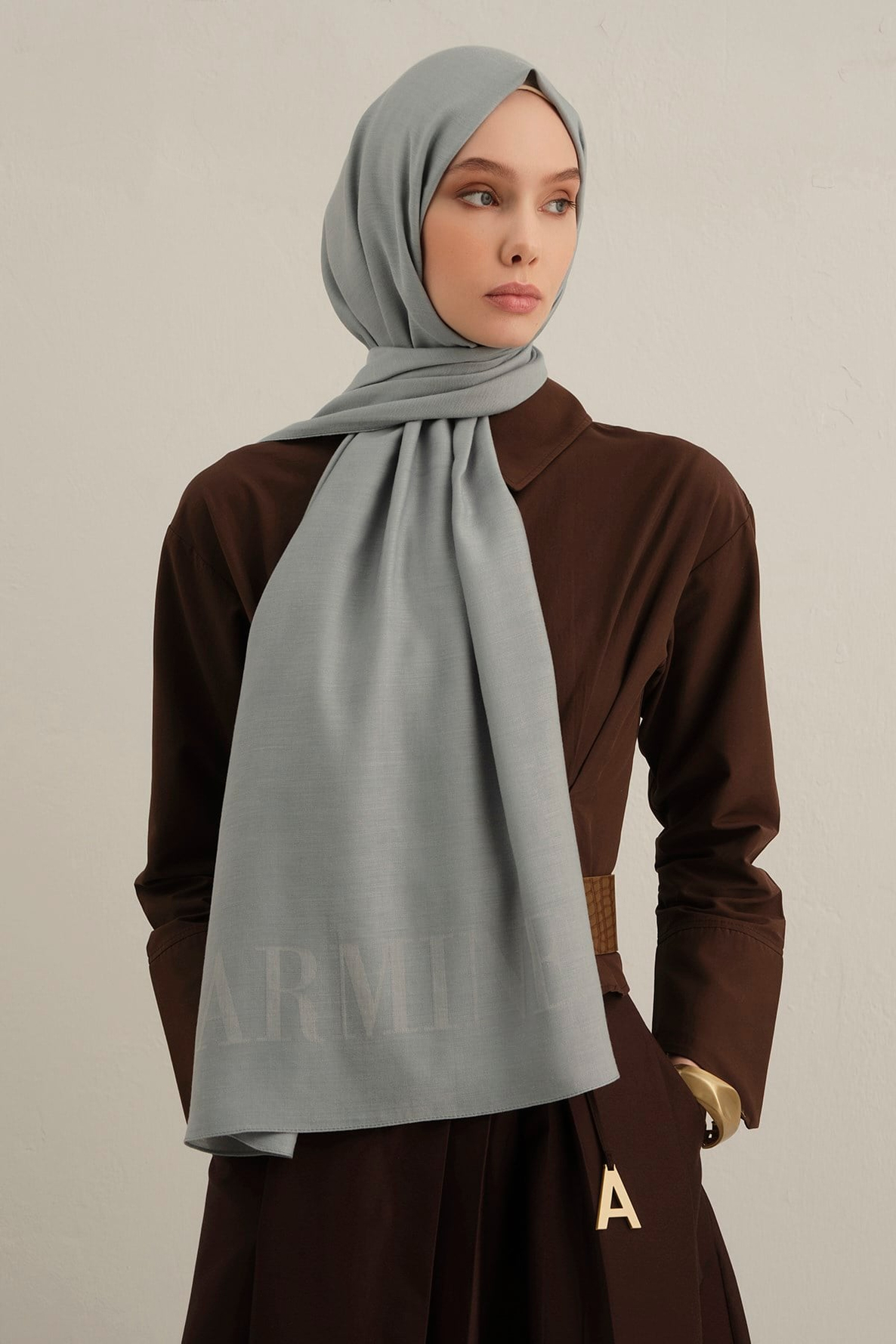Armine Logo Drop Pamuk İpek Şal 24