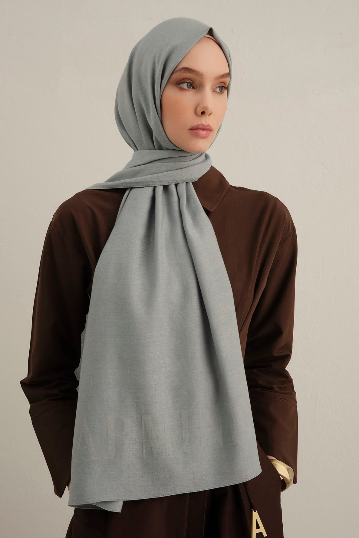 Armine Logo Drop Pamuk İpek Şal 24