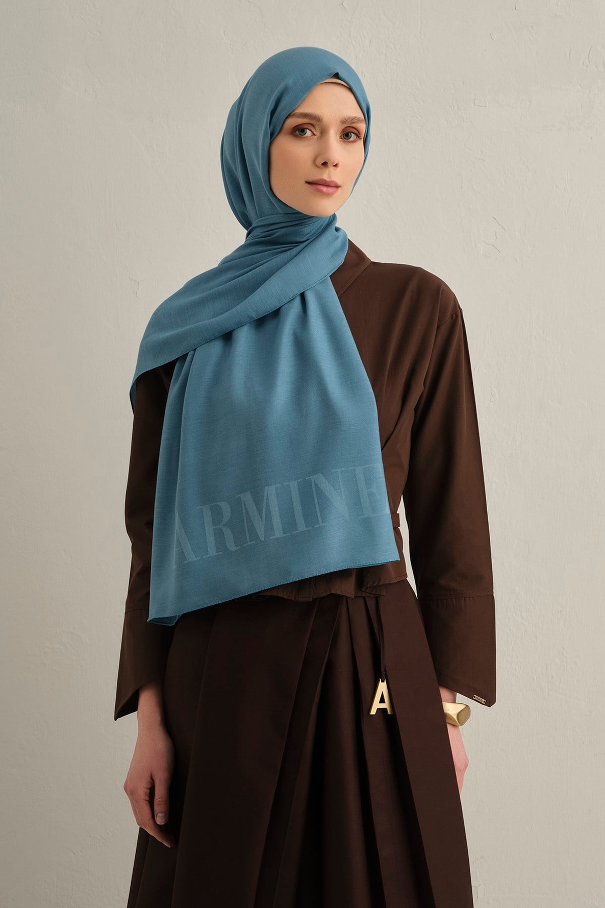 Armine Logo Drop Pamuk İpek Şal 27