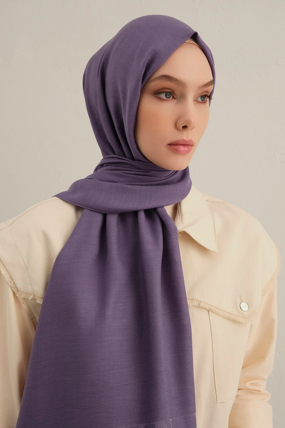 Armine Logo Drop Pamuk İpek Şal 45