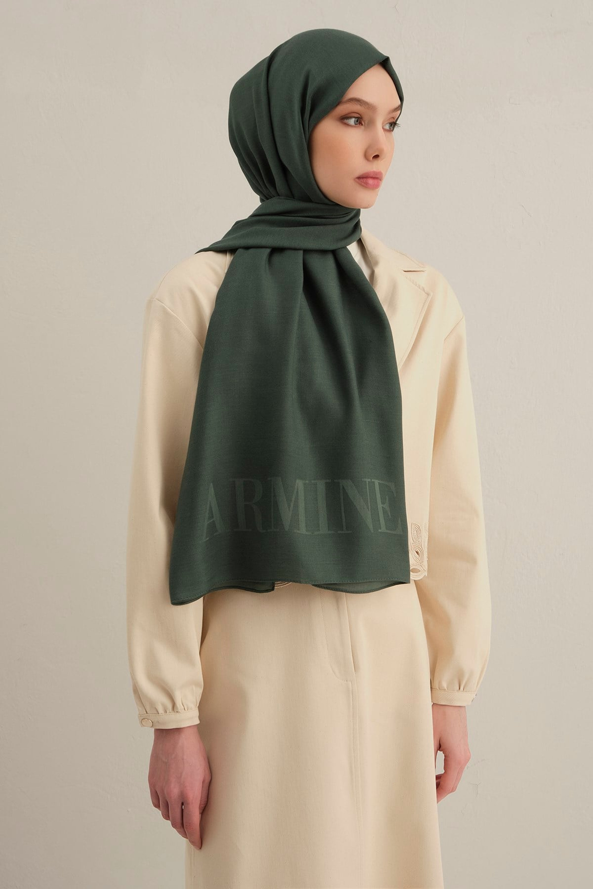 Armine Logo Drop Pamuk İpek Şal 50
