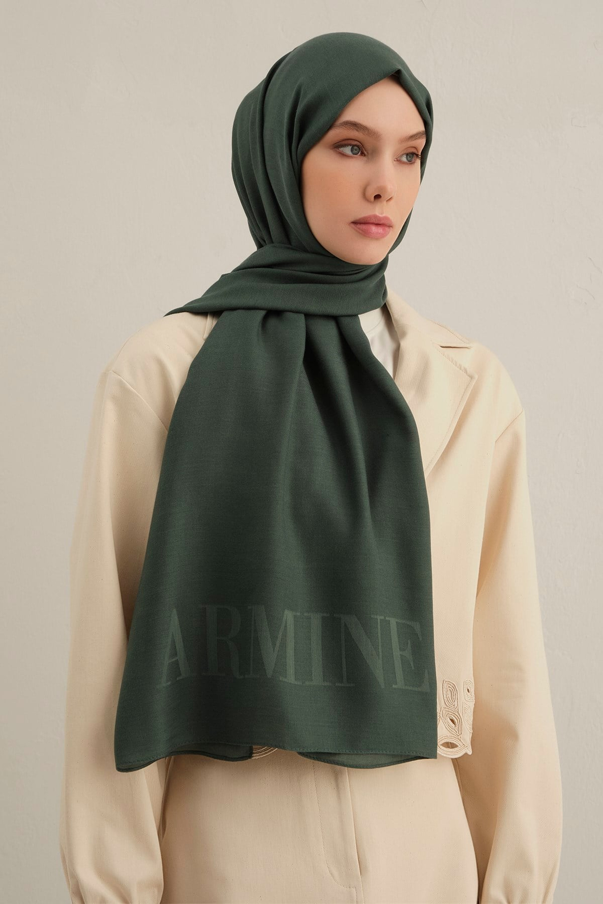 Armine Logo Drop Pamuk İpek Şal 50