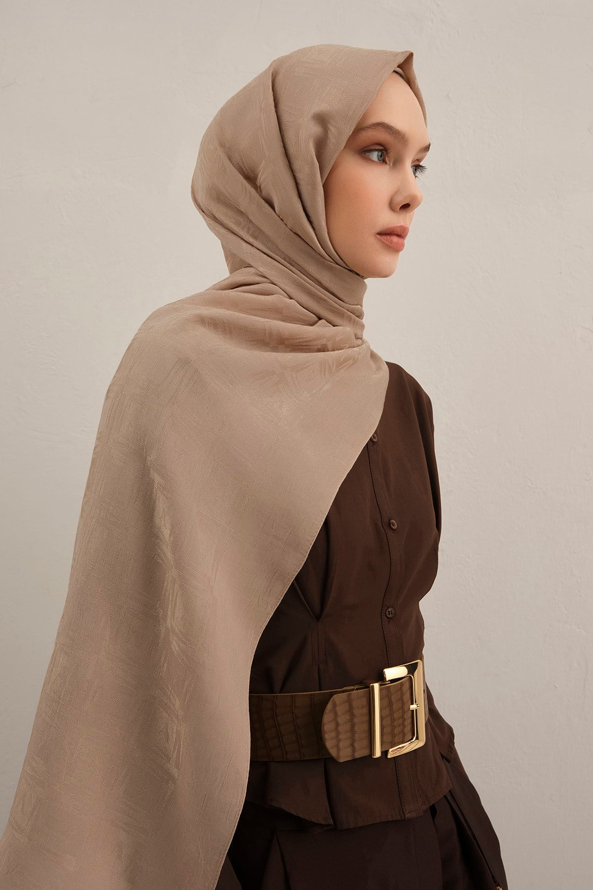 Armine Lyocell Naia Kare Monogram Şal 6 04